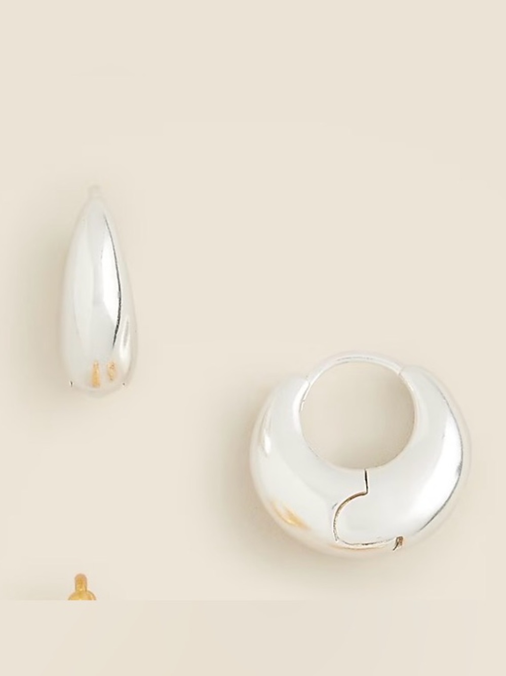 J. Crew Huggie hoop earrings - Silver